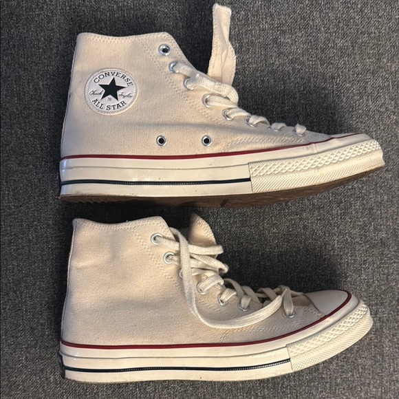 Converse White Sneakers Classic Canvas High-Top - Picture 1 of 5